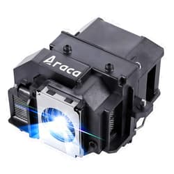 Araca ELPLP58 /for ELPLP56 Replacement Projector Lamp with Housing for Epson EX5200 EX7200 EX3200 EB-S9 H368A H369A VS200 H376B PowerLite 1220 S10+ EH-DM3 MovieMate 60 MovieMate 62 Projector Lamp