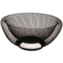 Cq acrylic Metal Wire Fruit Basket,Large Round Storage Baskets for Bread,Metal Wire Bread Fruit Bowl Vegetable Stand Holder for Snacks,Modern Fruit Bowl Decorate Kitchen Counter,Black