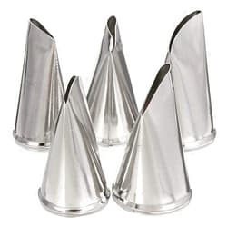Better18 Rose Petal Nozzles, DIY Stainless Steel Icing Piping Nozzle, 5 Pcs Petal Piping Nozzles Cake Decorating Tips Set for Cupcakes and Backing Cookies