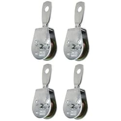 Elitexion Single Pulley Block Wheel Swivel, Pulley Roller Loading 420 Lbs. – Pack of 4