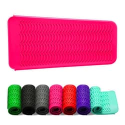 ZAXOP Resistant Silicone Mat Pouch for Flat Iron, Curling Iron,Hot Hair Tools (Hotpink)