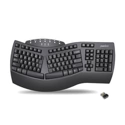 Perixx Periboard-612B Wireless Ergonomic Split Keyboard with Dual Mode 2.4G and Bluetooth Feature, Compatible with Windows 10 and Mac OS X System, Black, US English Layout