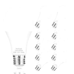 Hanbaak E26 LED Bulb, 100W Equivalent Light Bulb, 12W Medium Base Bulb, Non-Dimmable, Daylight White 6500K, 1200lumen, 10Packs