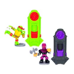 Akedo Legends of Akedo Teenage Mutant Ninja Turtles - Versus Pack Raph Versus Foot Soldier, Includes 2 Mini Battling Figures as Well as 2 Exclusive Battle Controllers, Ready, Fight, Split Strike
