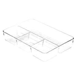InterDesign iDesign Rain Divided Cosmetic Drawer Organizer Tray for Vanity Cabinet to Hold Makeup, Beauty Products, Accessories, 13