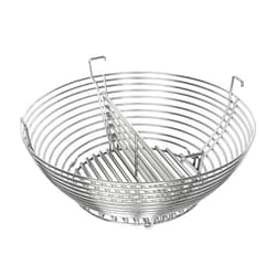 Vankey Lump Charcoal Fire Basket Fits for Kamado Joe Big Joe Accessories,stainless Steel Charcoal Ash Basket with Divider Grill Parts for Big Joe