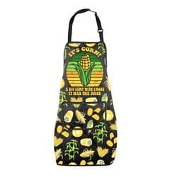 MNIGIU Sweet Corn Farmer Apron It's Corn A Big Lump With Knobs It Has The Juice Kitchen Apron Farm Themed Gifts Foodie Merch