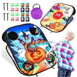 AuroTops Halloween Bean Bag Toss Game for Kids Outdoor Play, Halloween Family Party Games for Kids 3+, Halloween Outdoor Yard Indoor Game Activities, Outside Play Toy