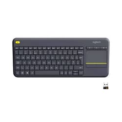 Logitech Wireless Touch Keyboard K400 with Built-In Multi-Touch Touchpad, Black (Renewed)
