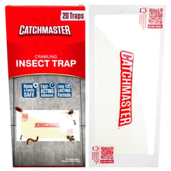 Catchmaster Crawling Insect Trap XL Giant Glue Traps 20-PK, Adhesive Bug Catcher, Spider, Cricket, Ant & Roach Traps for Home, Bulk Insect Glue Boards for House & Garage, Pet Safe Pest Control