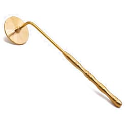 Luzen 1PC Long Handle Copper Incense Ash Press Tool Incense Ash Powder Press Seal Stick Shovel DIY Incense Fragrance Accessories for DIY Incense Making Supplies, Gold