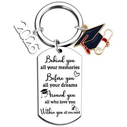 Generic 2026 Keychain - Personalized Stainless Steel Graduation Gift for Graduates with Charm of 2026