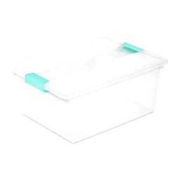 Sterilite 4-Pack Plastic Storage Bins with Lids, Clear Bin Containers, Deep, 74.8 Qt