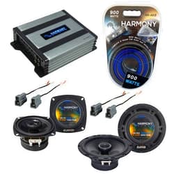 Harmony Audio HA-A400.4 Amp Bundle with Harmony Audio HA-R4, Harmony Audio HA-R65 Speakers Compatible with Hyundai Sonata 1989-1994 Speaker Replacement