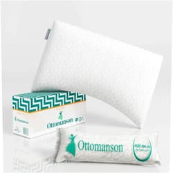 Ottomanson Adjustable Comfort for Neck and Shoulder Pain CertiPUR-US, Extra Shredded Pack Included, Memory Foam Pillow for Stomach, Queen Size, Back and Side Sleepers