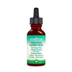 TexaClear Natural Allergy Relief Drops Homeopathic, Non-Drowsy, Safe, Effective Remedy - Over 100 Extracts from Trees, Weeds & Grasses + Drainage Remedies, Made for Texas & Zones 2,5,6-1oz