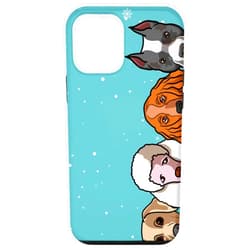 Graphicartel Dog Lover Lover iPhone 12 mini Peeping Dogggies Paw Print Pattern Dog Mom Lover Blue Green Case