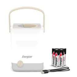 Energizer LightxPower Cube Camping Lantern, X1000 Lantern Dual Power Rechargeable and AA Battery, IPX4 Water Resistant