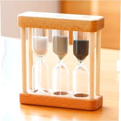Htppzjr Creative 1/3/5 Minute Wooden Sand Glass Hourglass Timer Clock Home Decor Kitchen Tools Gift for Childern Simple Style