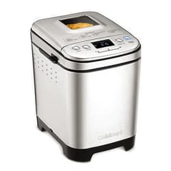 Cuisinart Bread Maker Machine, Compact and Automatic, Customizable Settings, Up to 2lb Loaves, CBK-110P1, Silver,Black