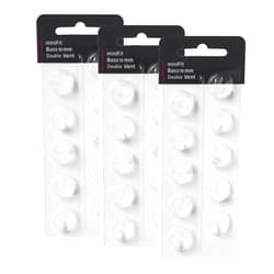 POKJET Hearing Aid Domes for Oticon MiniFit Double Vent Bass Domes: 3 Packs (10mm), Universal Domes for Oticon Hearing Aid Supplies