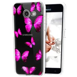 Vokuha Case for Galaxy J7 2017/J7 Prime/J7 Sky Pro/J7 Halo/J7 V/J7 Perx/Galaxy Halo Case, Cute Clear Slim Shockproof Soft TPU Back Phone Protective Cover Cases for Samsung Galaxy J7 2017 Butterfly