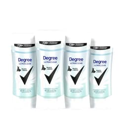 Degree Women's Black+White 4 Count Antiperspirant Balm 2.6 oz - Protects from Deodorant Stains, Fresh Scent, 48H Non-Stop Protection