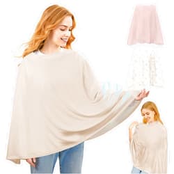 Basumee Nursing Cover for Breastfeeding Breathable Mesh 360 Full Privacy Nursing Wrap Multi-Use Breast Feeding Covers for Women Moms Feeding Essentials, 1 Pack