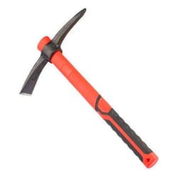 GENHAKON 15 Inch Pick Mattock Hoe, Forged Weeding Garden Pick Axe with Fiberglass Handle, Pick Mattock Hoe for Loosening Soil, Gardening, Camping, by GENHAKON.