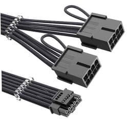 Agtray RTX 4070Ti PCIe 5.0 Power Cable Extender, 12VHPWR 16Pin(12+4) Male to 2x8Pin Female 16AWG Sleeved Extension Cord with Cable Combs Compatible for GPU GeForce RTX 4070Ti, RTX 4070 (13.3in, Black)