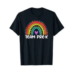 Pre-Kindergarten TShirt Outfit Women Men Kids Cute Team Pre-K Teacher Crew Squad Hello Back School Graduation T-Shirt
