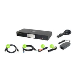 IOGEAR 2-Port 4K Dual View KVMP Switch with HDMI Connection, USB 3.0 Hub and Audio (TAA) GCS1942H