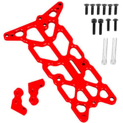 BRCatWPark Alloy Aluminium Upper Chassis Upgrades Part for 1/10 Rustler 2WD VXL Bandit 2WD VXL,RC Conversion Chassis Kit Hops Up,Replace Part#3729,Red