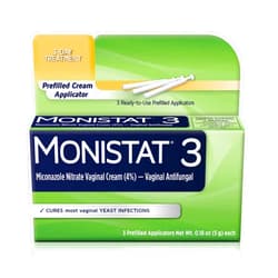 MONISTAT 3-Dose Yeast Infection Treatment For Women, 3 Prefilled Cream Applicators