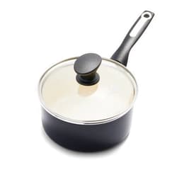 GreenPan Rio Healthy Ceramic Nonstick 2QT Saucepan Pot with Lid, PFAS-Free, Dishwasher Safe, Black