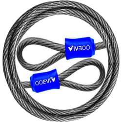 VIVBOO 1/2Inch Heavy-Duty Security Cable Lock with Loops 4FT/6FT/8FT/10FT Bike Lock Cable Steel Cable Chain Locks for Outside