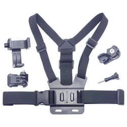Ogetok Adjustable Mobile Phone Chest Strap Harness Mount, Black, Compatible with iPhone, GoPro Hero, DJI Osmo Action Cameras
