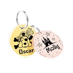 MEOW the WOOF Customizable Cat Dog ID Tags - Original Funny Art Design - Stainless Steel Deep Engraving for Dogs