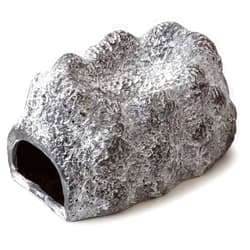 Exo Terra Wet Rock Moisture Retaining Ceramic Reptile Cave,Grey,Large