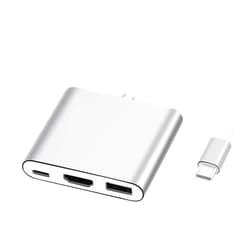 AISONK USB-C to HDMI Adapter, USB 3.1 Type C to HDMI 4K Multiport AV Converter with USB 3.0 Port Mac HDMI Adapter,USB-C Digital AV Multi Port Adapter for MacBook Pro/ S8+/S9+/Projector/Monitor（Gray）