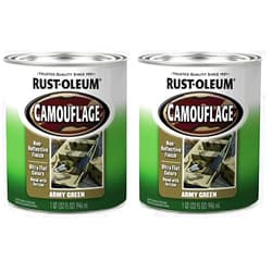 Rust-Oleum 379561 Specialty Camouflage Paint, Quart, Flat Army Green (Pack of 2)