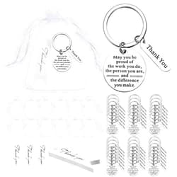 Yinkin 150 Pcs Employee Appreciation Gifts Bulk Thank You Keychains for Coworkers Teams Volunteers Appreciation Keychain