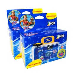 1 Shot Waterproof Disposable Camera – 35mm Underwater Camera – 27 Exposures – ASA/ISO400 Color Film – Single-Use Waterproof Camera for Vacation, Snorkeling, Watersports – 2-Pack