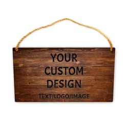 Giabmiag Personalized Custom Wood Signs, Customized Wooden Board Decoration Farmhouse Plank Decor, Custom Family Sign, Name Date, Custom Rustic Sign for Home, Kitchen, Wall Art（Wood Sign-7)