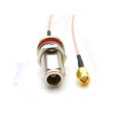 PSKOO 20pcs Brass N Female Plug Bulkhead to SMA Male RF Coax Pigtail RG316 Cable (Size : 50CM)