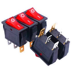 Twidec/5Pcs Rocker Switch 3 Pins 2 Position ON/Off AC 20A/125V 15A/250V SPST Red LED Light Illuminated Boat Rocker Switch Toggle KCD3-101N-R