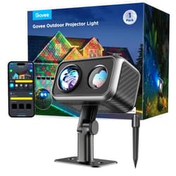 Govee Outdoor Projector Light, Laser and Aurora Star Projector Light for Indoor and Outdoor Decor, 16 RGB Patterns, RGBW Aurora, 51 Scene Modes, Works with Alexa, Google Assistant, Matter