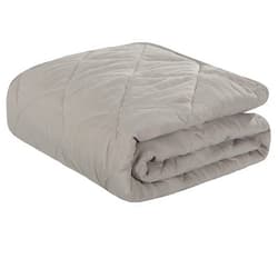 NTBAY Down Alternative Toddler Comforter, Lightweight and Warm Solid Color Baby Crib Quilted Blanket, 39x47 inches, Smoke Grey