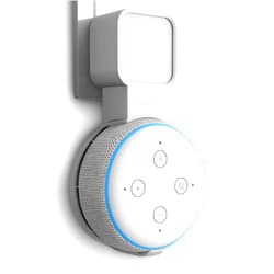GGMM Outlet Wall Mount Holder for Echo Dot 3rd Generation Plug Wall Mount Space Saving with Cable Management Echo Dot 3rd Gen Smart Home Devices Speakers Hanger Without Messy Wires Holder Wall Mount White