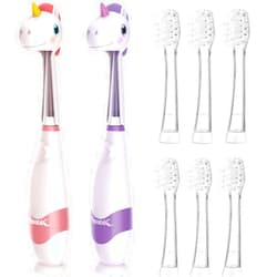 Papablic Toddler Sonic Electric Toothbrush with Covers for Babies and Toddlers Ages 1-3 Years, Doris Bundle with Arya